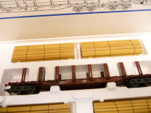 Märklin 4516 H0 Holztransport Wagen Set mit 3 Rungenwagen Snps 719 der DB Echtholz TOP in OVP