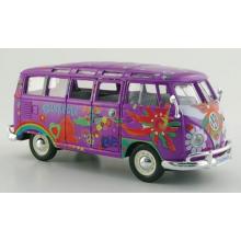 Maisto 1:24 MAI32301P VW T1 Samba Bus, lila/Dekor, Hippie Line