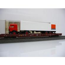 Märklin 4742 H0 Niederflurwagen Rollende Landstrasse DB beladen mit WIKING LKW Rowenta wie NEU !!