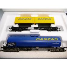 Märklin 47422 H0 DANZAS wagon set with tank wagons and container wagons