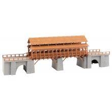 Faller 120527 H0 Eisenbahn Holzbrücke 137 Teile 385x80x120mm