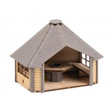 Faller 180311 H0 Grillhüte (Lasercut) Barbecue Hut 49 x 47 x 38 mm Holz