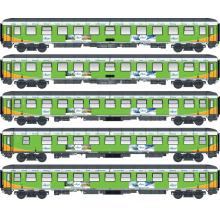 LS Models 46034 H0 SET OF 5 PASSENGER CARS ALPEN-SYLT-EXPRESS, EP.VI