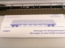 Liliput L235870 H0 Silowagen Uacns Staubguttransport Feldbinder der DB Epoche VI TOP in OVP