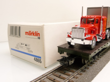 Märklin 4865 H0 US-Flachwagen 47149 beladen mit Truck 