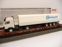 Märklin 4742 H0 Niederflurwagen beladen mit WIKING LKW Bauknecht DB