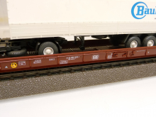 Märklin 4742 H0 Niederflurwagen beladen mit WIKING LKW Bauknecht DB