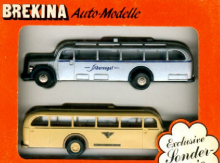 99 9000 Bus Doppelset 2x O-5000 Kleinb.Delm./Silbervogel Brekina