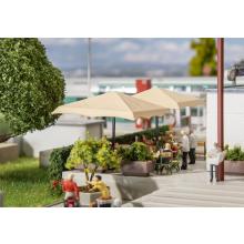 Faller 180862 H0 2 rechteckige Sonnenschirme 50 x 50 x 45 mm (2 x) Ep. IV