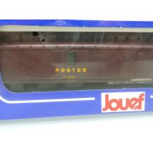 Jouef 5651 H0 postal car / freight car of the SNCF Ep. IV dark red