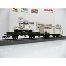 Märklin 48923 H0 3-teiliges Wagen-Set THOMASBRÄU der K.Bay.Sts.B. mit Transportwagen