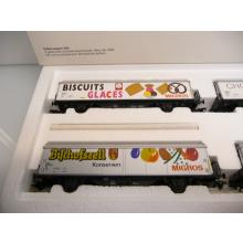 Märklin 4785 H0 4-teiliges Schiebewandwagen Set MIGROS Hbis der SBB   wie ladenneu !!