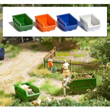 Busch 7752 H0 4 Absetzcontainer 1,5m³ mehrfarbig