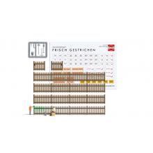 Busch 7984 H0 Zaun streichen mit Miniaturfiguren, Farbeimer, Malerwerkzeug und Zaun