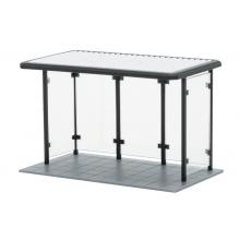 Viessmann 38179 H0 Bushaltestelle mit Flachdach L 5,1 x B 2,8 x H 3,1 cm