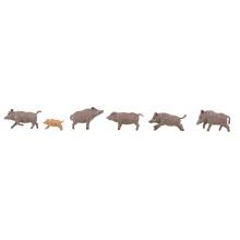 Faller 151925 H0 Wildschweine 6 Miniaturfiguren