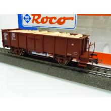 Roco 46970.5 H0 Offener Güterwagen mit Holzladung der DB 509 1 973-9 braun