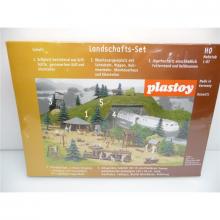 Plastoy H0 1:87 - Landschafts-Set mit Grillplatz, Spielplatz uvm.