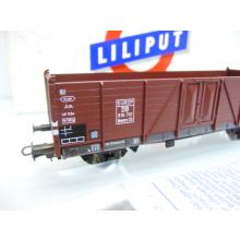 Liliput 217 06 H0 freight car of the DB 816 701 Ommru 33 brown