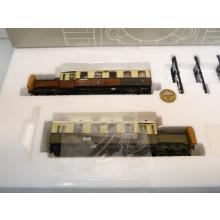 Liliput 177 20 H0 battery-operated railcar KPSt.E. 451 / 452 brown-ivory 2L= like brand new!!
