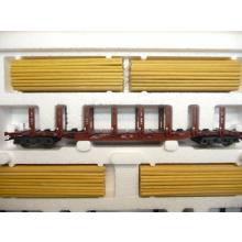 Märklin 4516 H0 Holztransport Wagen Set mit 3 Rungenwagen Snps 719 der DB Echtholz TOP in OVP