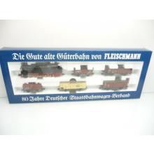 Fleischmann 4886 H0 6-piece train set T16.1 freight train for 80 years of the German State Railway Car Association