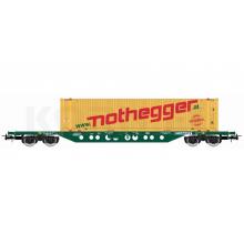 Rivarossi HR6613 H0 Containerwagen Sgnss Nothegger CEMAT Ep. V-VI