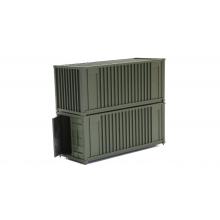 Igra 98010063 H0 2-teiliges Set Militärcontainer grün