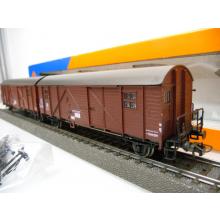 Roco 4328 H0 Leig unit covered freight wagon of the DB 218 224 Gllmghs 37 brown