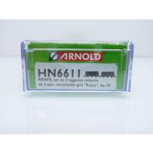 Arnold HN6611 Spur N 2-teiliges Set Kesselwagen KOIPE 3-achsig der RENFE Epoche IV