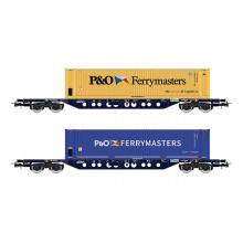 Rivarossi HR6614 H0 2-teiliger Containerwagen Sgnss P&O Ferrymaster Ep. VI