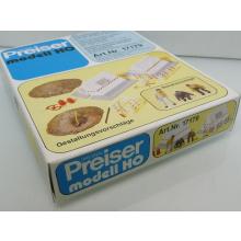 Preiser 17179 H0 Fernmeldearbeiter Bauzelte bedruckt, Absperrung Zubebör