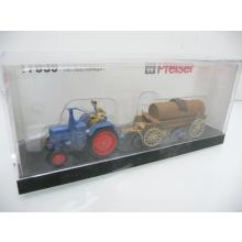 Preiser 17939 H0 Ackerschlepper Lanz D 2416 blau mit Jachewagen