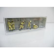 Preiser 10771 H0 5 Feuerwehrmänner in moderner Einsatzkleidung beige