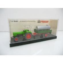 Preiser 17937 H0 Deutz Traktor Ackerschlepper D 6206 mit Güllefaß Anhänger 1-achsig Fertigmodell