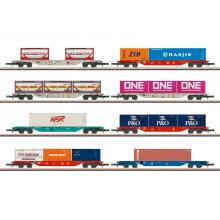 Display of Type Sgns Container Flat Cars