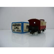 Märklin 4108 Kleiner Gepäckwagen 2-achsig beige / rot wie NEU in OVP