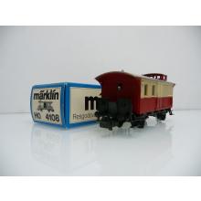 Märklin 4108 Kleiner Gepäckwagen 2-achsig beige / rot wie NEU in OVP