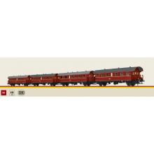 Brawa 46786 H0 4er Set Personenwagen Donnerbüchsen rot DB Epoche III - mit LED