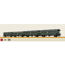 Brawa 46779 H0 4er Set Personenwagen Donnerbüchsen grün DB Epoche III - mit LED