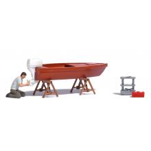 Busch 79815 H0 Action Set: Boot reparieren