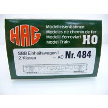 HAG 482 H0 Einheitswagen I der SBB 1. Klasse grün - AC für Märklin  mit leichten Gebrauchsspuren