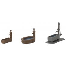 Faller 180875 H0 / N / Z Dorfbrunnen 3 Stück Ep. I