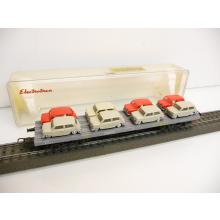 Electrotren 5121 H0 Autotransport - Wagen beladen mit 8 EKO Minicooper Modellen 70er Jahre  TOP in OVP