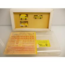 Rietze / Preiser Set H0 1:87 Skandinavische Feuerwehr gelb  3-teilig  90er Jahre