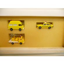 Rietze / Preiser Set H0 1:87 Skandinavische Feuerwehr gelb  3-teilig  90er Jahre