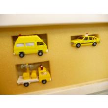 Rietze / Preiser Set H0 1:87 Skandinavische Feuerwehr gelb  3-teilig  90er Jahre