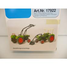 Preiser 17922 H0 Deutz Ackerschlepper D 6206 mit BAAS-Lader  2 Stück Bausatz