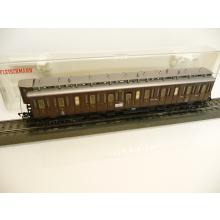 Fleischmann 5802 H0 Personenwagen 3.Kl. der K.P.E.V. 242 braun Ep I   wie neu in OVP