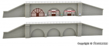 Kibri 37671 N Bahndamm Stützmauern, 2 Stück